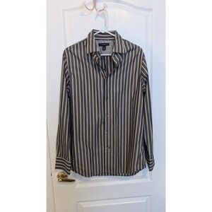 Banana Republic Slim Fit Striped Dress Shirt Men Size Medium Collared Preppy
